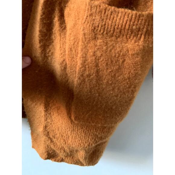 Madewell Edgewater Orange Colorblock Knit Cardigan Size Extra Small - Picture 6 of 7